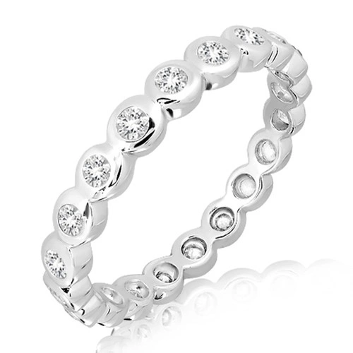 Tibera S White Topaz prsten ze stříbra s bílým topazem