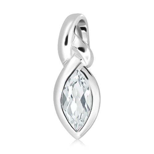 Justa S White Topaz stříbrný přívěsek s bílým topazem