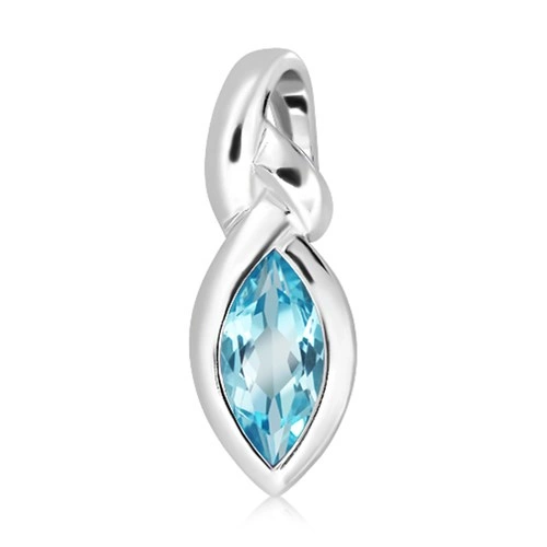 Justa S Blue Topaz stříbrný přívěsek s modrým topazem