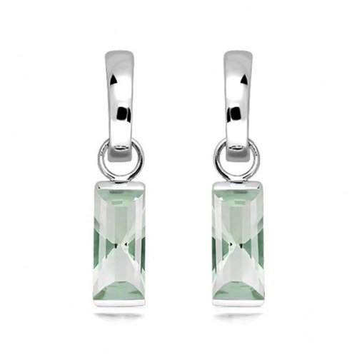Adel S Green Amethyst stříbrné náušnice se zeleným ametystem