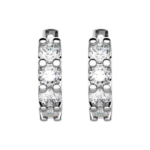 Antonela-stříbrné náušnice se zirkony