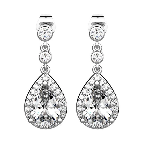 Hania stříbrné náušnice se zirkony