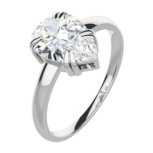 Priska S White Topaz prsten ze stříbra s bílým topazem