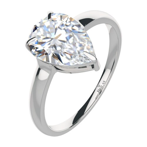 Amunet S White Topaz prsten ze stříbra s bílým topazem