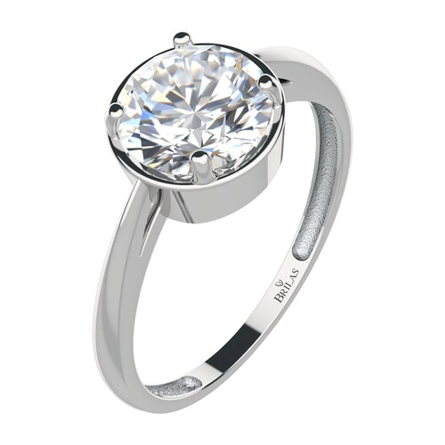 Creak S White Topaz prsten ze stříbra s bílým topazem