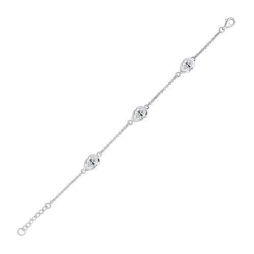 Charm White Topaz stříbrný náramek s bílým topazem
