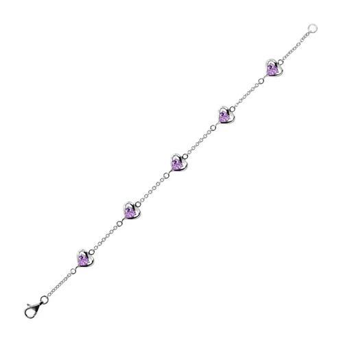 Shadow S Amethyst stříbrný náramek s amethystem