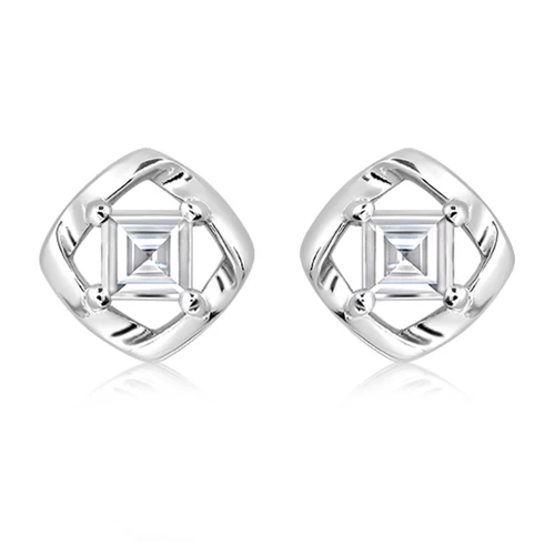 Ray White Topaz stříbrné náušnice s bílým topazem