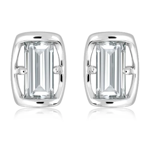 Veil White Topaz stříbrné náušnice s bílým topazem