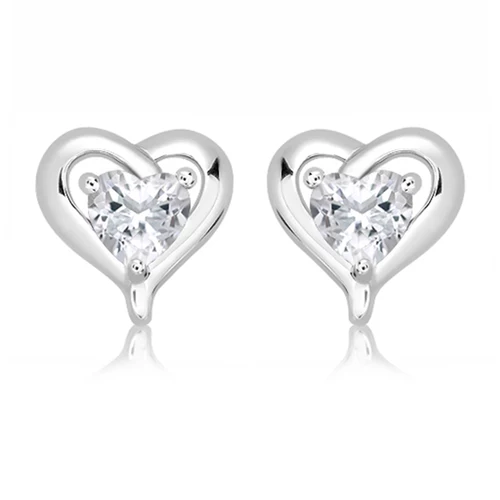 Dawin White Topaz stříbrné náušnice s bílým topazem