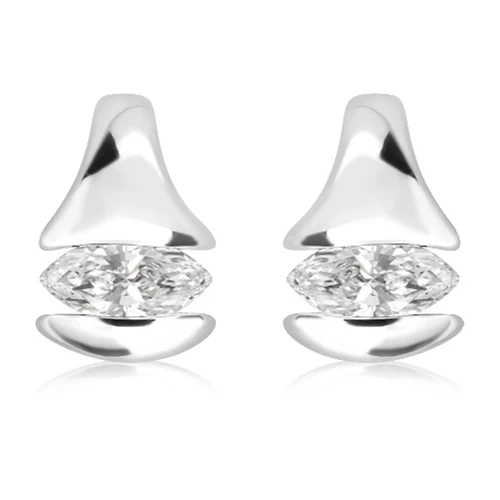 Orchid White Topaz stříbrné náušnice s bílým topazem