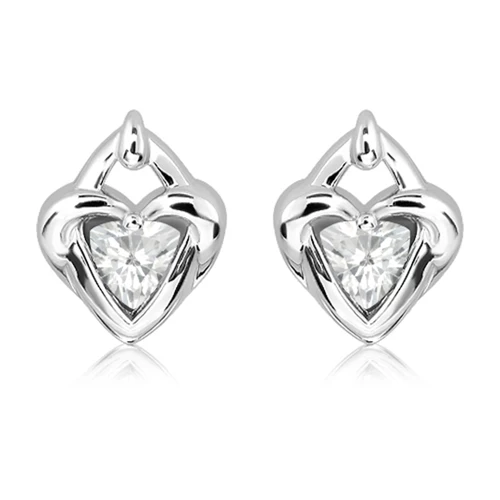Sonet White Topaz stříbrné náušnice s bílým topazem