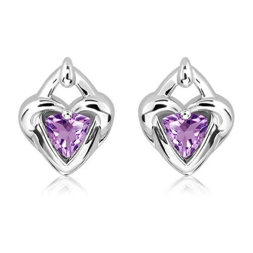 Sonet S Amethyst stříbrné náušnice s amethystem