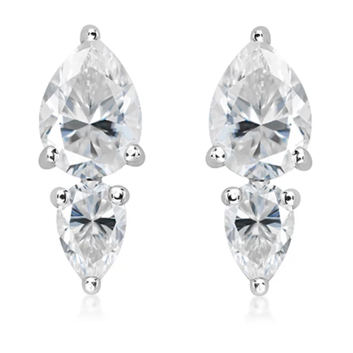 Spirit White Topaz stříbrné náušnice se bílým topazem