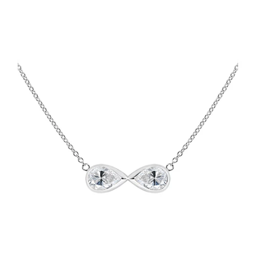 Tail White Topaz stříbrný náhrdelník s bílým topazem