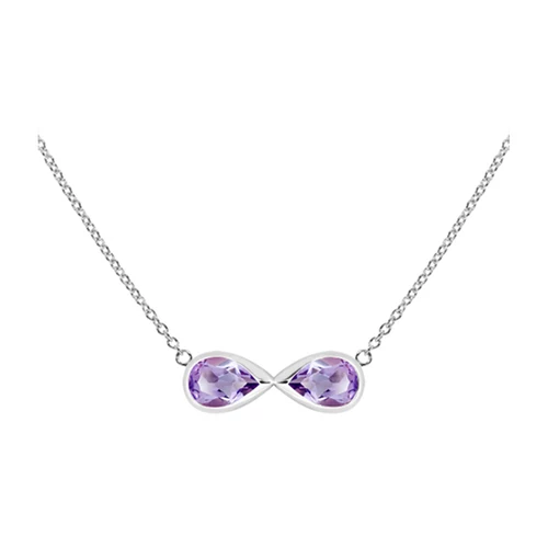 Tail S Amethyst stříbrný náhrdelník s fialovým amethystem