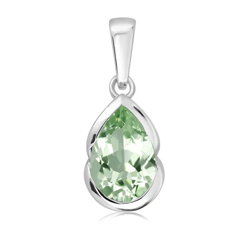 Teras Green Amethyst stříbrný přívěsek se zeleným amethystem