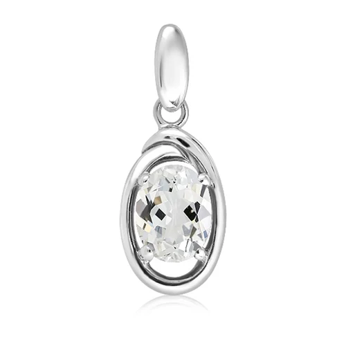 Zephyr White Topaz stříbrný přívěsek s bílým topazem