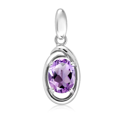 Zephyr S Amethyst stříbrný přívěsek se fialovým amethystem