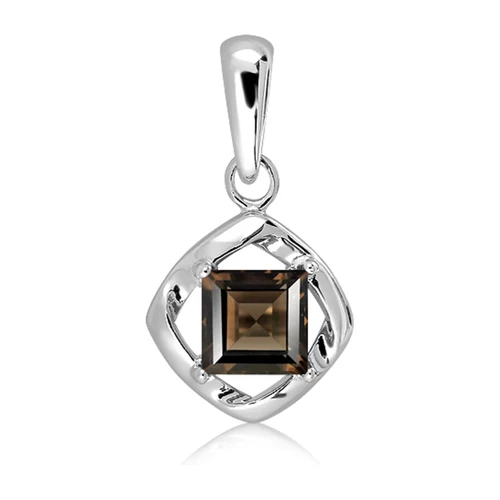 Breze Smoky Quartz stříbrný přívěsek s quartzem