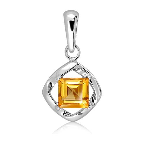 Breze Golden Citrine stříbrný přívěsek s citrínem