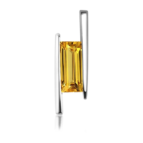 Candle Golden Citrine stříbrný přívěsek se zlatým citrínem