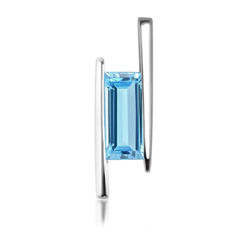 Candle Blue Topaz stříbrný přívěsek s modrým topazem