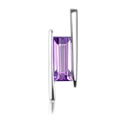 Candle S Amethyst stříbrný přívěsek s fialovým amethystem