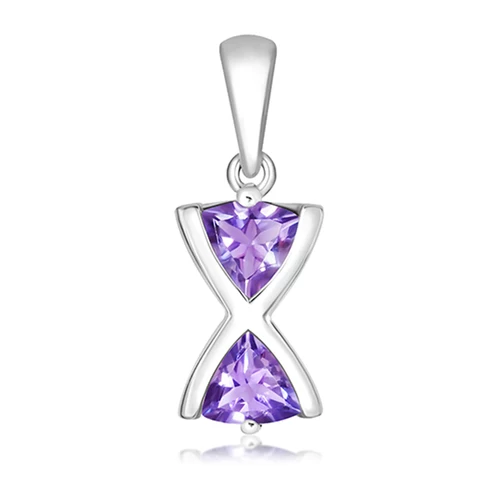 Flod S Amethyst stříbrný přívěsek s fialovým amethystem