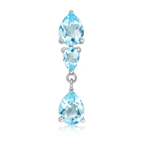 Cloud Blue Topaz stříbrný přívěsek s modrými topazy