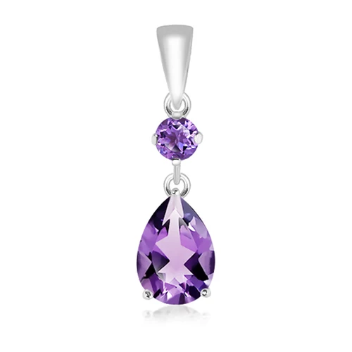 Valet S Amethyst stříbrný přívěsek s fialovým amethystem