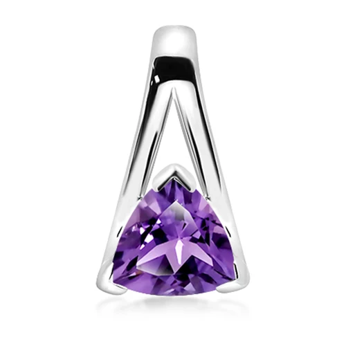 Flame S Amethyst stříbrný přívěsek s fialovým amethystem
