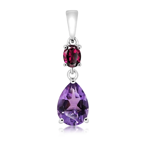 Pora S Amethyst stříbrný přívěsek s fialovým amethystem