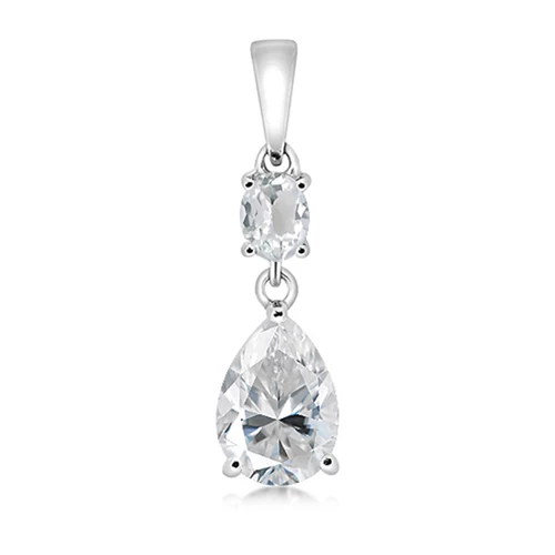 Pora White Topaz stříbrný přívěsek s bílým topazem
