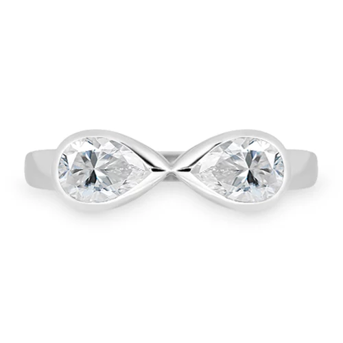 Grove White Topaz prsten ze stříbra s bílým topazem