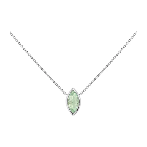 Casta Green Amethyst stříbrný náhrdelník se zeleným ametystem