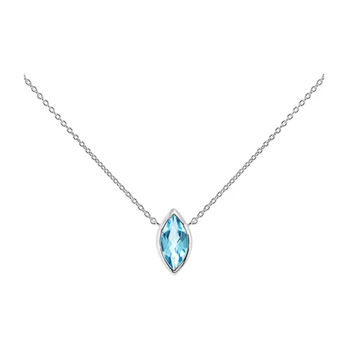 Casta Blue Topaz stříbrný náhrdelník s modrým topazem