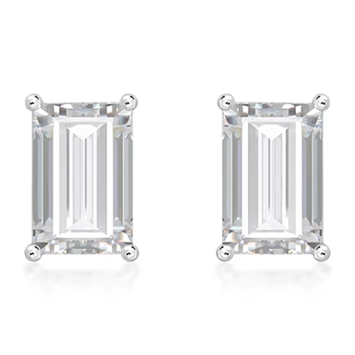 Luster White Topaz stříbrné náušnice s bílým topazem