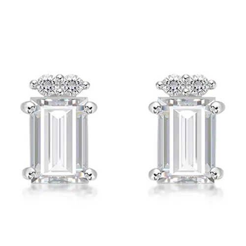 Avenor S White Topaz stříbrné náušnice s bílými topazy