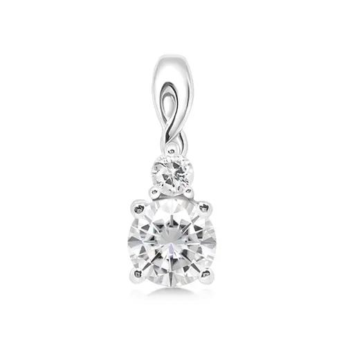 Mevia S White Topaz stříbrné přívěsek s bílými topazy