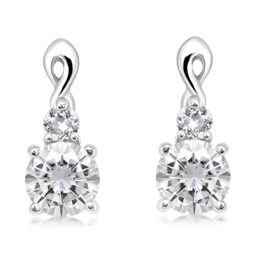 Elaris S White Topaz stříbrné náušnice s bílými topazy